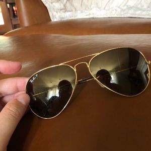 Rayban brown and gold aviators